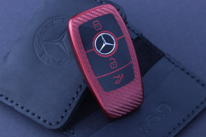 Чохол Mercedes 3КН ТПУ Smart carbon червоний №4