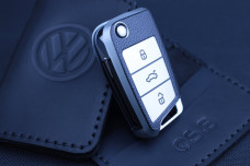 Чохол VW срібло фактура шкіри
