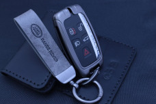 Чохол Land Rover метал + шкіра
